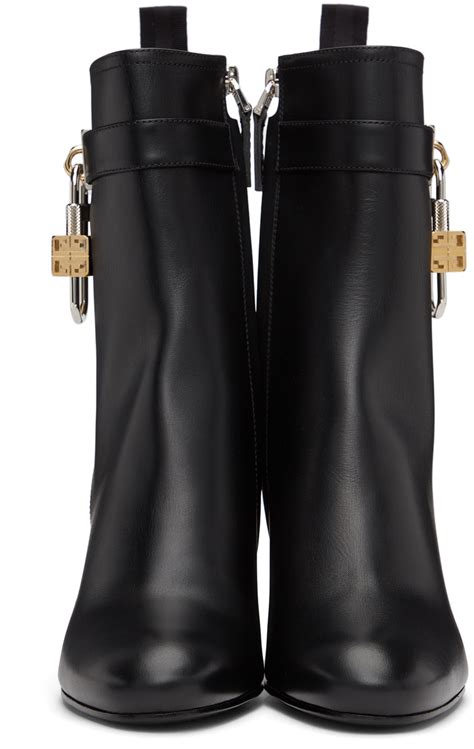 givenchy black padlock boots|Givenchy thigh high sock boots.